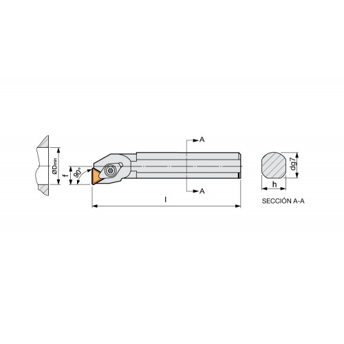 REF. 8715 PORTAPLAQUITAS TORNEADO INTERIOR CTFP-90º POSITIVA (TP..)