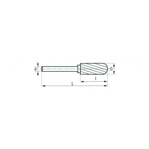 REF. 9231 FRESA ROTATIVA METAL DURO TIPO C RADIAL LARGA