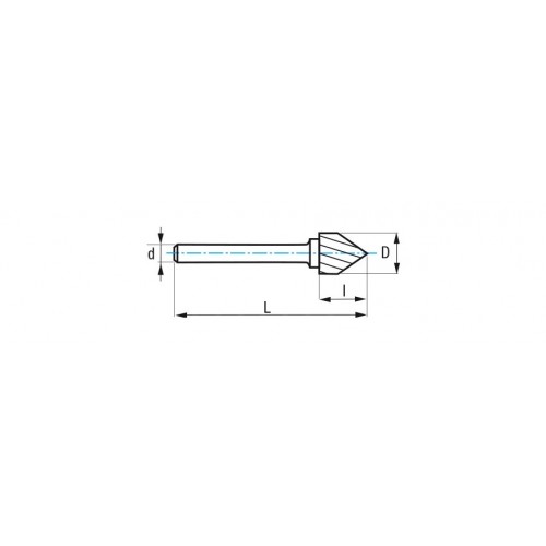 REF. 9256 FRESA ROTATIVA METAL DURO TIPO K CONICA-90º