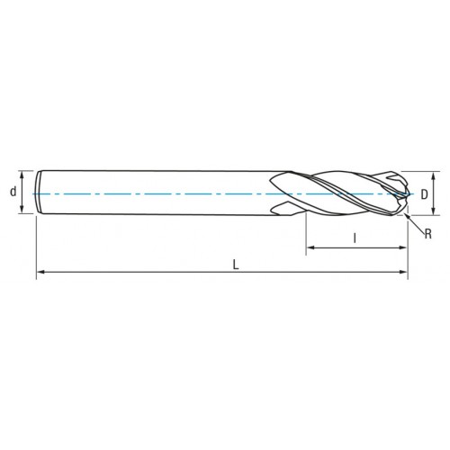 REF. 9407 FRESA MICROGRANO IZAR-STD.N LARGA 4Z RADIAL