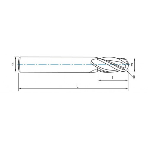 REF. 9412 FRESA MICROGRANO DIN6528N 4Z RADIAL