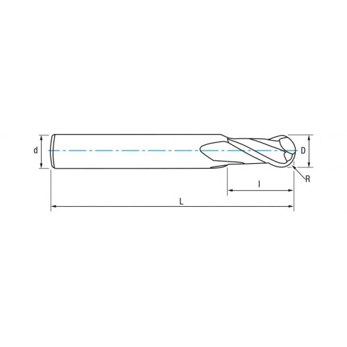 REF. 9425 FRESA MICROGRANO DIN6528N 2Z RADIAL