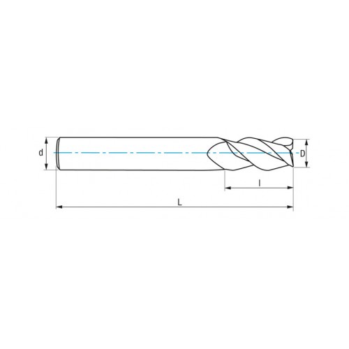 REF. 9439 FRESA MICROGRANO DIN6528N 3Z ALUMINIO 45º