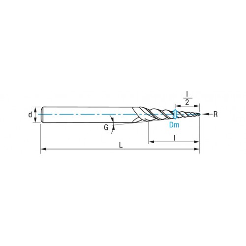 REF. 9453 FRESA UF CONICA REDONDEADA 1 RADIO TURBINAS