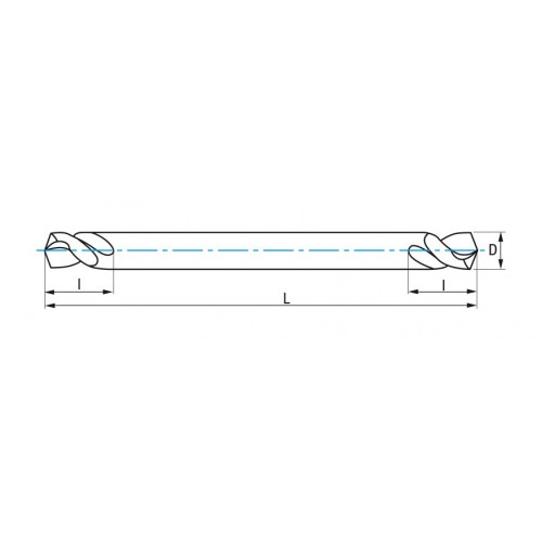 REF. 1666 BROCA HSS Co DIN1412C DOBLE CHAPA