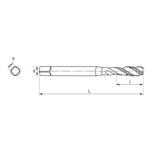 REF. 3169 MACHO MAQUINA HELICOIDAL PMX+TICN DIN371/376 (M) REFRIGERACION INTERIOR