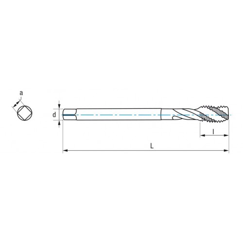 REF. 3159 MACHO MAQUINA HELICOIDAL HSS Co DIN371 (M) INOX