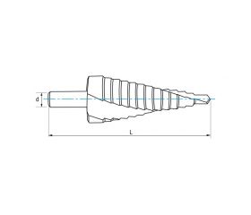 REF. 1612 BROCA HSS ESCALONADA ESPIRAL