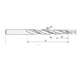 REF. 2544 BROCA HSS DIN8378 BIDIAMETRAL 90º