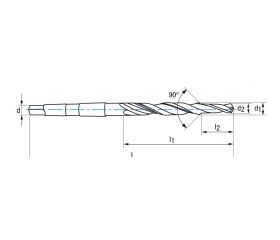 REF. 2644 BROCA HSS DIN8379 BIDIAMETRAL CONICA 90º