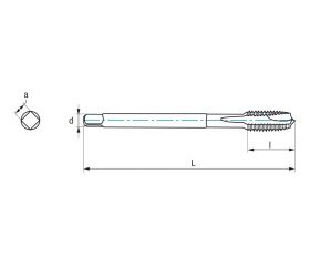 REF. 3202 MACHO MAQUINA RECTO HSS Co DIN376 (W) GUN