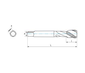 REF. 3156 MACHO MAQUINA HELICOIDAL HSS Co DIN5156 (GAS-BSP)