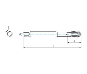 REF. 3120 MACHO MAQUINA RECTO HSS Co-V DIN371 (M) MULTIFUNCION