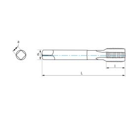 REF. 3116 MACHO MAQUINA RECTO HSS Co DIN5156 (GAS-BSP)