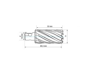 REF. 4061 FRESA HUECA HSS-XT LARGA MAQUINA ELECTROMAGNETICA UNIVERSAL