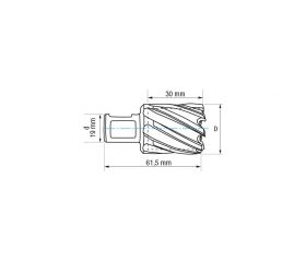 REF. 4070 FRESA HUECA HSS-XT MAQUINA ELECTROMAGNETICA