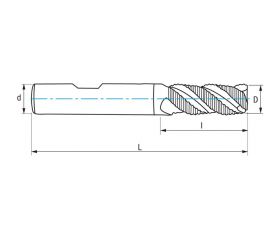 REF. 4447 FRESA DESBASTE GRUESO HSS Co DIN844WR 3Z