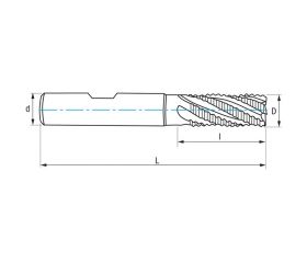 REF. 4644 FRESA DESBASTE FINO HSSE8% DIN844NRF NZ