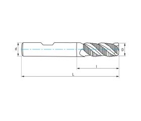 REF. 6444 FRESA DESBASTE FINO PMX DIN844NRF 3Z