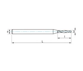 REF. 8401 MICRO BROCA GRANO UF CNC 3XD