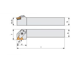 REF. 8707 PORTAPLAQUITAS TORNEADO EXTERIOR CTGP-90º POSITIVA (TP..)