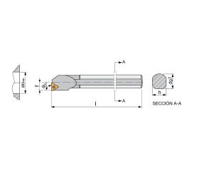 REF. 8718 PORTAPLAQUITAS TORNEADO INTERIOR S-STFC-90º POSITIVA (TC..)