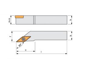 REF. 8728 PORTAPLAQUITAS TORNEADO EXTERIOR SVJC-93º POSITIVA (VCMT)