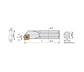 REF. 8751 PORTAPLAQUITAS MANDRINADO S-SCLC-95º POSITIVA (CCMT)