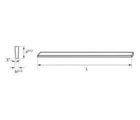 REF. 8992 CUCHILLA TORNEADO HSS Co DIN4964B TRAPEZOIDAL