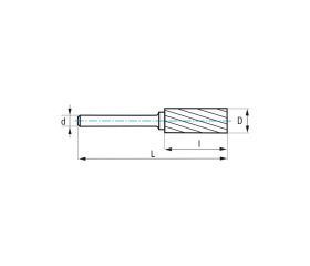 REF. 9260 FRESA ROTATIVA METAL DURO TIPO B CORTE-CENTRO