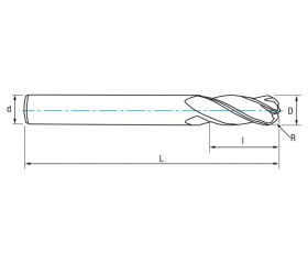 REF. 9407 FRESA MICROGRANO IZAR-STD.N LARGA 4Z RADIAL