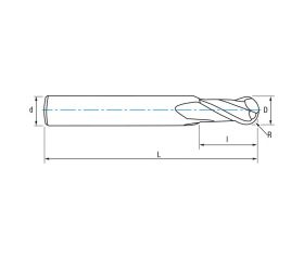 REF. 9425 FRESA MICROGRANO DIN6528N 2Z RADIAL