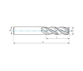 REF. 9437 FRESA MICROGRANO IZAR STD. 3Z ALUMINIO 45º PULIDO ESPEJO