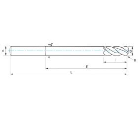 REF. 9447 FRESA HELICE VARIABLE RADIO GRANO UF DIN6528N LARGA NZ