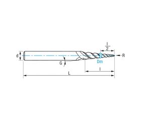 REF. 9453 FRESA UF CONICA REDONDEADA 1 RADIO TURBINAS