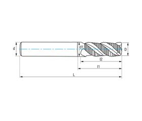 REF. 9647 FRESA DESBASTE FINO MICROGRANO IZAR-STD.WR 3Z INOX