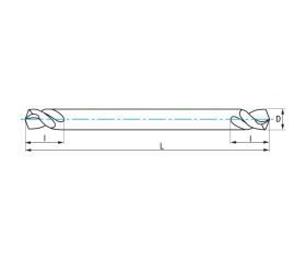 REF. 1660 BROCA HSS DIN1412C DOBLE CHAPA