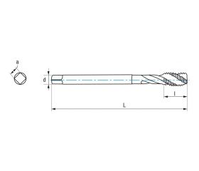 REF. 3259 MACHO MAQUINA HELICOIDAL HSS Co DIN376 (M) INOX