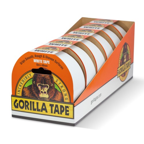 CINTA AMERICANA REFORZADA GORILLA TAPE BLANCA 10 M X 48 mm