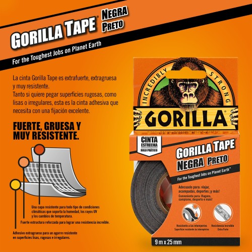 CINTA AMERICANA REFORZADA GORILLA TAPE 9 M X 25,4 mm