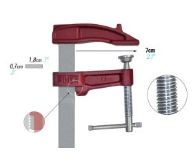 Tornillo apriete Marqueteria Mango Hierro