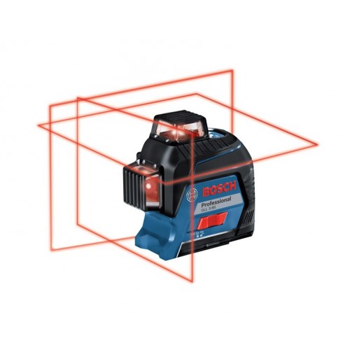 Bosch Professional Nivel láser GLL 3-80 (láser rojo, interior, alcance: hasta 30m, 4 pilas AA, maletín)