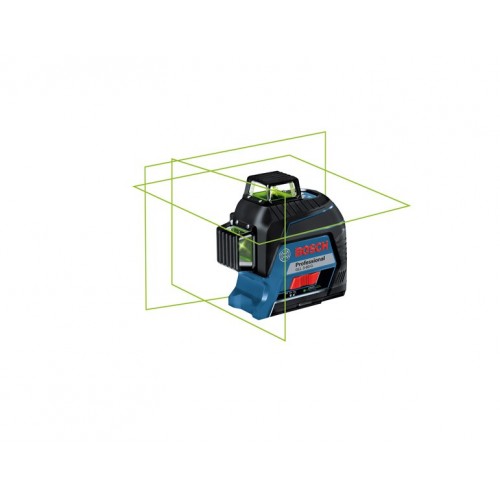 Bosch Professional Nivel láser GLL 3-80 G (láser verde, interior, alcance: hasta 30m, 4 pilas AA, maletín)