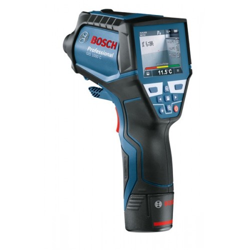 Bosch Professional 12V System Termómetro de infrarrojos GIS 1000 C (sin batería ni cargador, con función de aplicación, rango de temperatura: de –40 °C a 1000 °C, en caja)