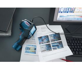 Bosch Professional 12V System Termómetro de infrarrojos GIS 1000 C (sin batería ni cargador, con función de aplicación, rango de temperatura: de –40 °C a 1000 °C, en caja)