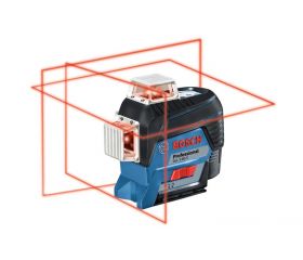 Bosch Professional Sistema 12V Nivel Láser GLL 3-80 C (1 batería 12V + cargador, láser rojo, interior, conexión Bluetooth, alcance hasta 30 m, soporte universal BM1, en L-BOXX)