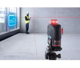 Bosch Professional Sistema 12V Nivel Láser GLL 3-80 C (sin batería ni cargador, láser rojo, interior, conexión Bluetooth, alcance hasta 30 m, soporte universal BM1, en L-BOXX)