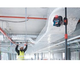 Bosch Professional Sistema 12V Nivel Láser GLL 3-80 C (sin batería ni cargador, láser rojo, interior, conexión Bluetooth, alcance hasta 30 m, soporte universal BM1, en L-BOXX)