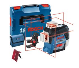 Bosch Professional Sistema 12V Nivel Láser GLL 3-80 C (sin batería ni cargador, láser rojo, interior, conexión Bluetooth, alcance hasta 30 m, soporte universal BM1, en L-BOXX)