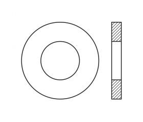 DIN 125 A HV140 ZP, Arandela plana en acabado zincado